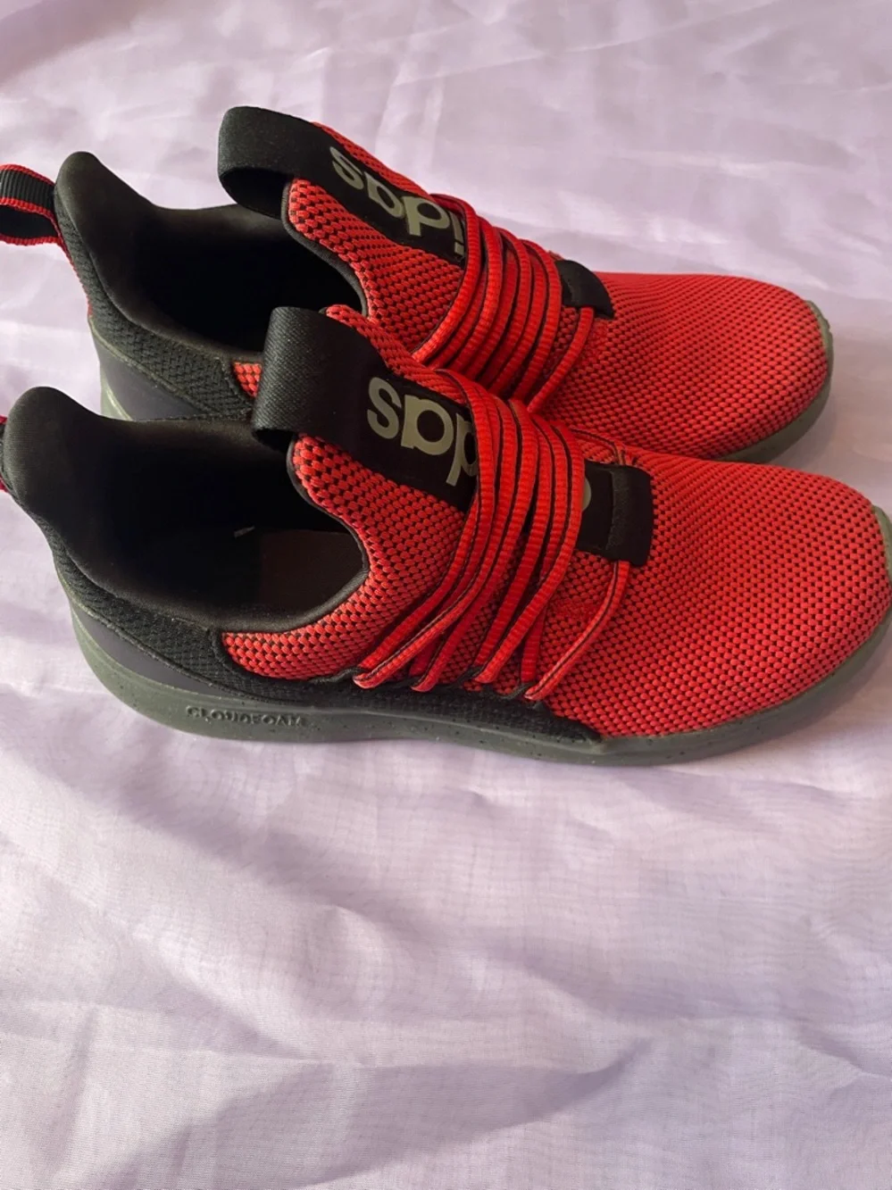 adidas Red and Black Performance Running Shoes - Picture 2 of 7